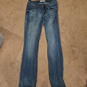 SO Women's Straight Leg Blue Jeans